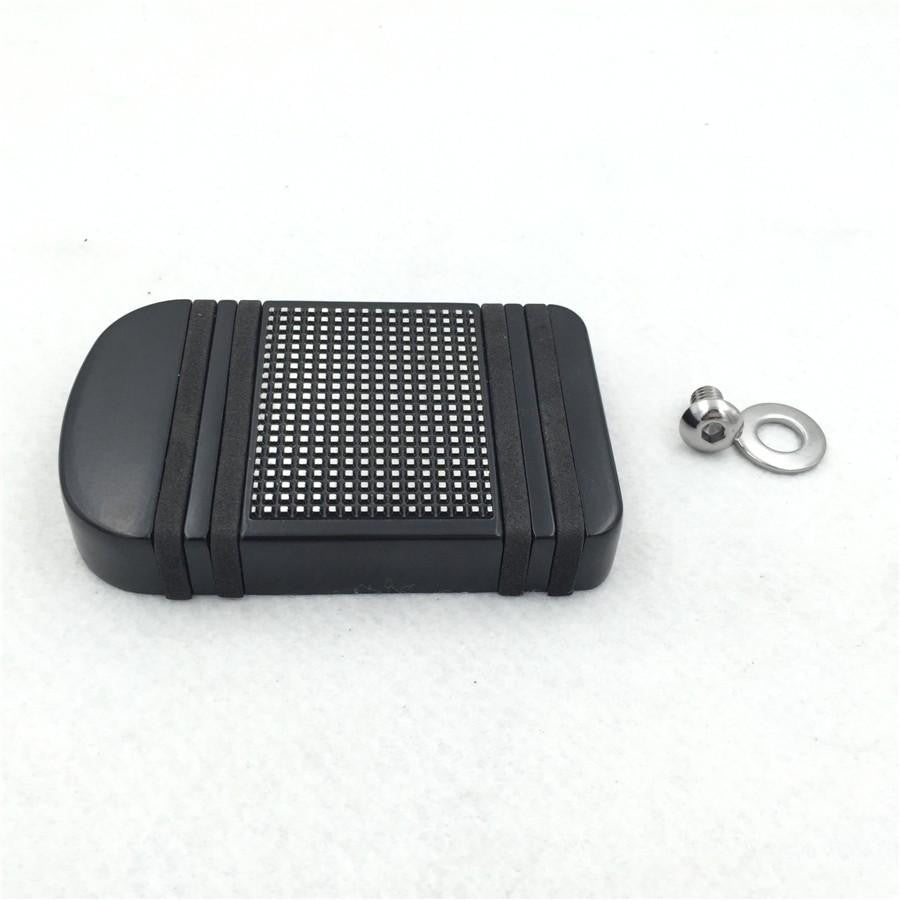 HTT Motorcycle Black Aluminum Edge Cut Brake Pedal Pad Cover For Harley Davidson 2012-later Dyna FLD/1986-later FL Softail/ 1980-later Touring