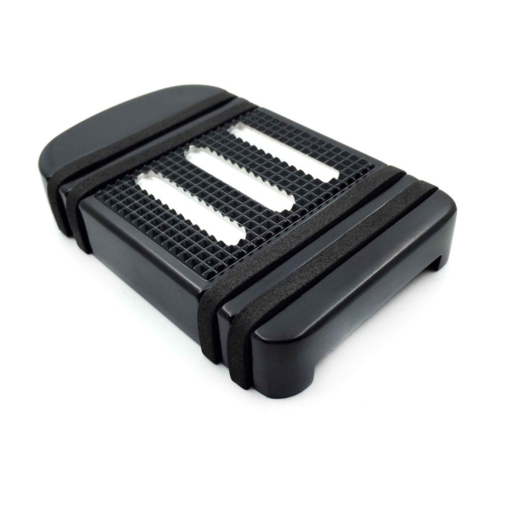 HTT- Style 100- Black Large Brake Pedal Pad For Harley 1980-2017 Touring Trike (Road King/CVO Street Glide/Road Glide FLTRX)