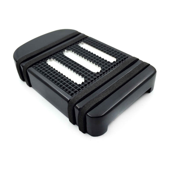 HTT- Style 100- Black Large Brake Pedal Pad For Harley 1980-2017 Touring Trike (Road King/CVO Street Glide/Road Glide FLTRX)