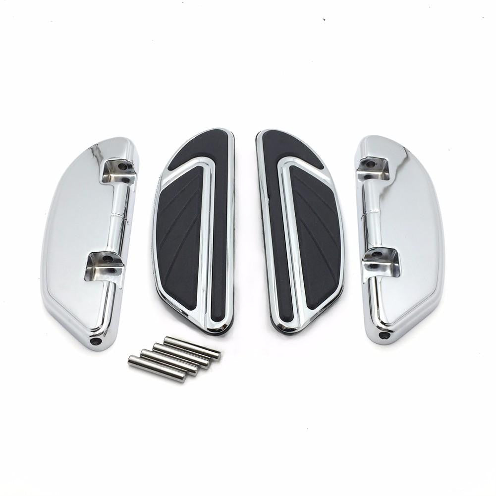 Chrome Airflow Passenger Footboard Kits For Harley 2006-later Dyna/ 2000-later Softail/ 1986-later Touring models equipped with passenger footboard supports