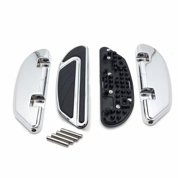 Chrome Airflow Passenger Footboard Kits For Harley Wide Glide FXDWG/ Road King FLHR/ Street Glide FLHX