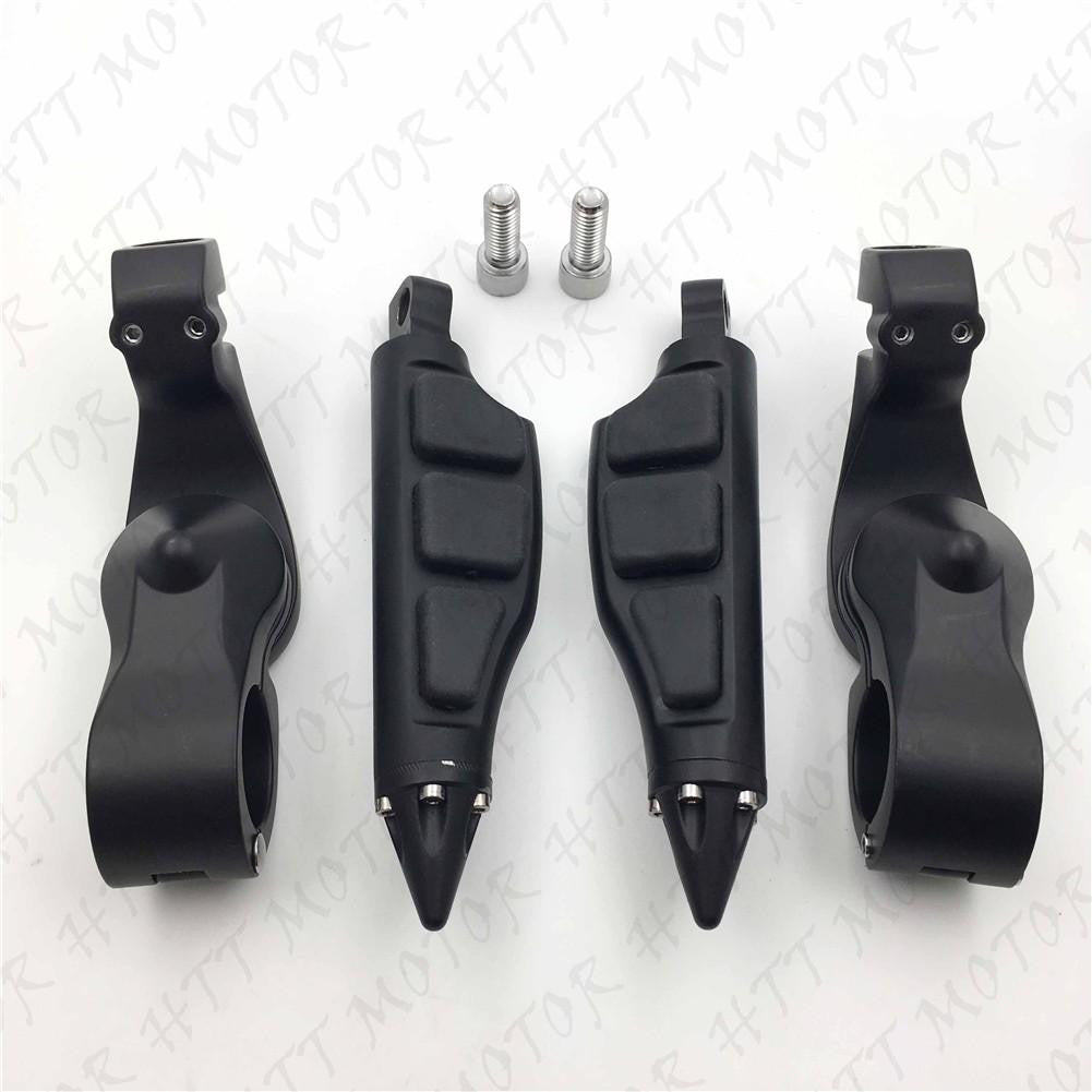 Black 2.5" Short Foot Peg Kit 1.25" Engine Guard For Yamaha V-STAR XVS1300