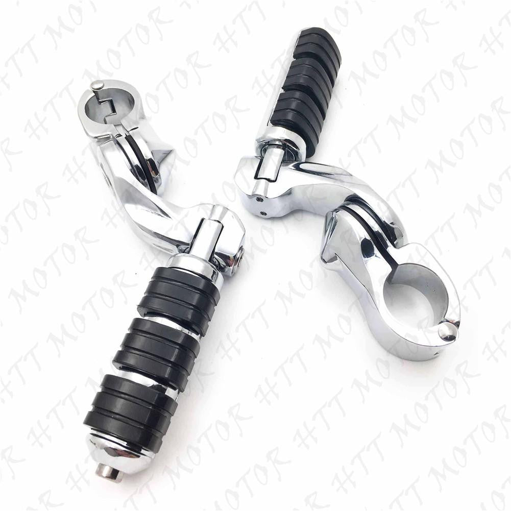 Chrome 2.5" Short Foot Peg Kit 1.25" Engine Guard For Honda VLX600 DLX600 Shadow