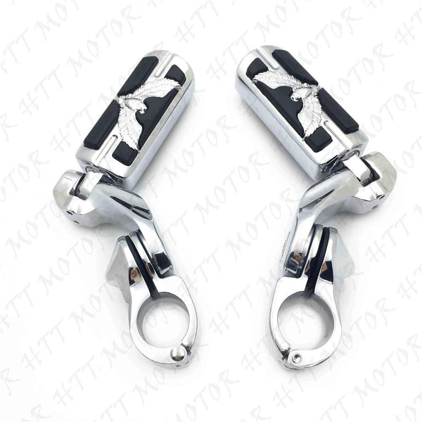 Chrome 2.5" Short FootPeg Kit 1.25" Engine Guard For Yamaha Roadstar xv1700