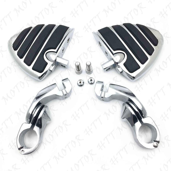 Chrome 2.5" Short FootPeg Kit 1.25" Engine Guard For Kawasaki VULCAN VN400 VN800