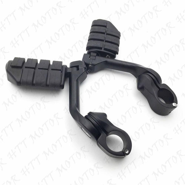 Black 5" Long Foot Peg Kit 1.25" Engine Guard For Honda Valkyrie 1800 2004