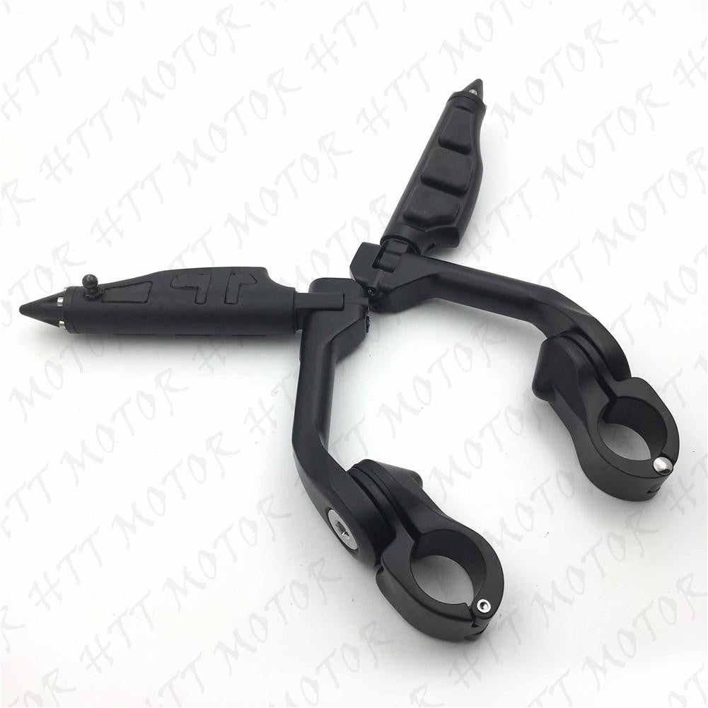 Black 5" Long Foot Peg Kit 1.25" Engine Guard For Yamaha V-STAR XVS1300