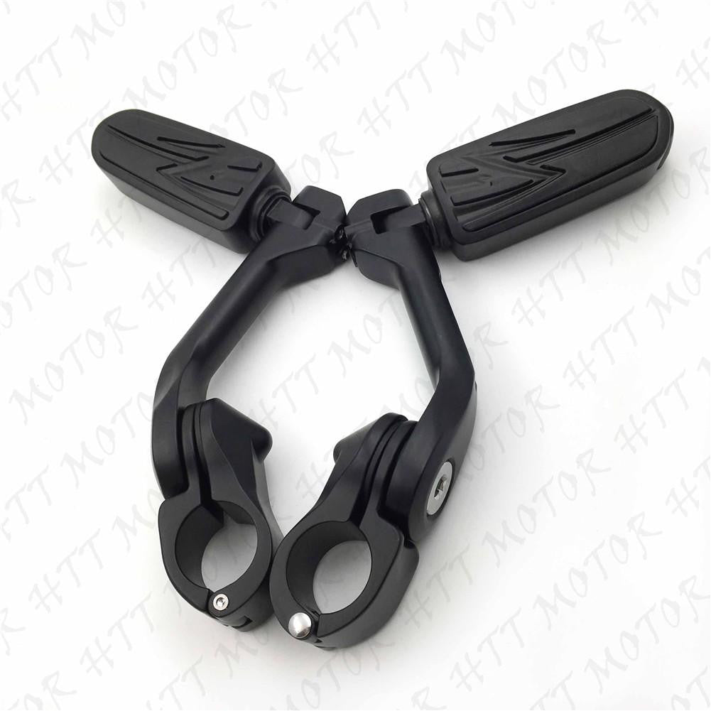 Black 5" Long Foot Peg Kit 1.25" Engine Guard For Yamaha XV250 XV400 XV535