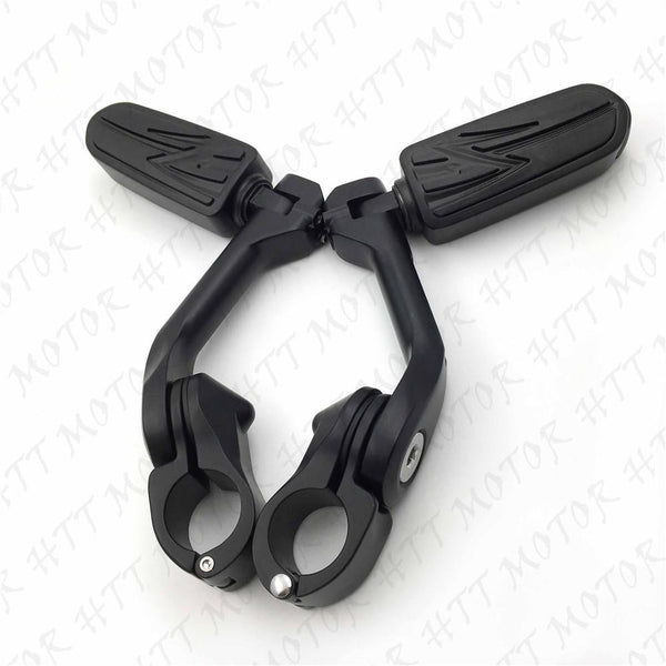 Black 5" Long Foot Peg Kit 1.25" Engine Guard For Yamaha XV250 XV400 XV535