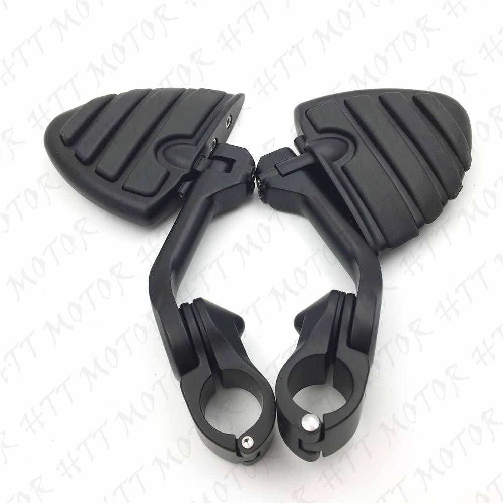 Black 5" Long FootPeg Kit 1.25" Engine Guard For Kawasaki VULCAN VN400 VN800