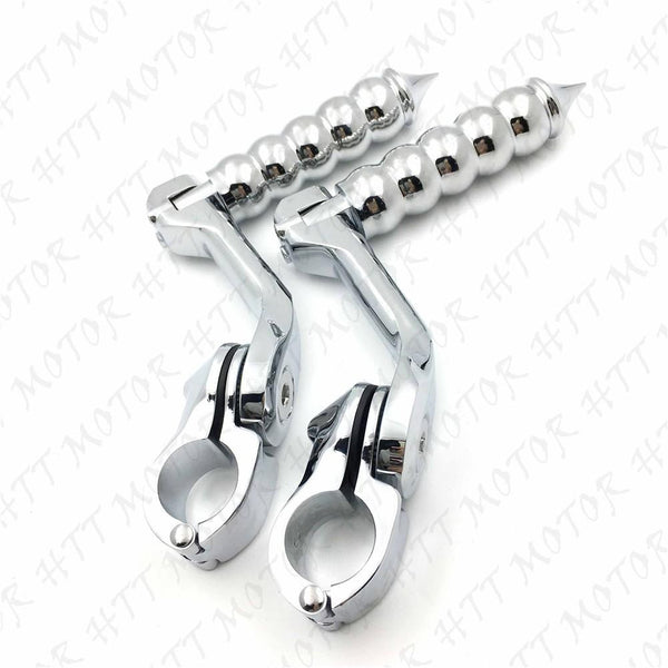 Chrome 5" Long Foot Peg Kit 1.25" Engine Guard For Honda GoldWing GL1100