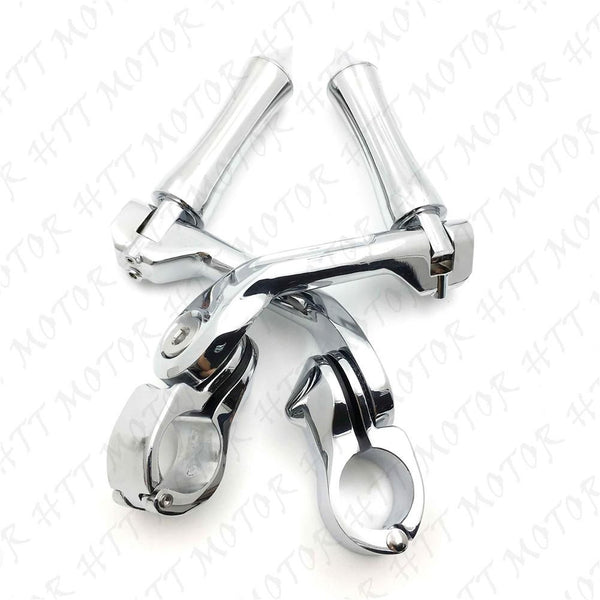 Chrome 5" Long Foot Peg Kit 1.25" Engine Guard For Honda VT750 Shadow 750