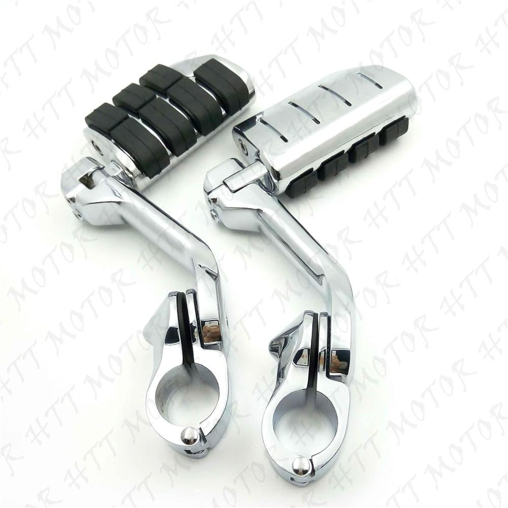Chrome 5" Long Foot Peg Kit 1.25" Engine Guard For Honda Valkyrie 1800 2004