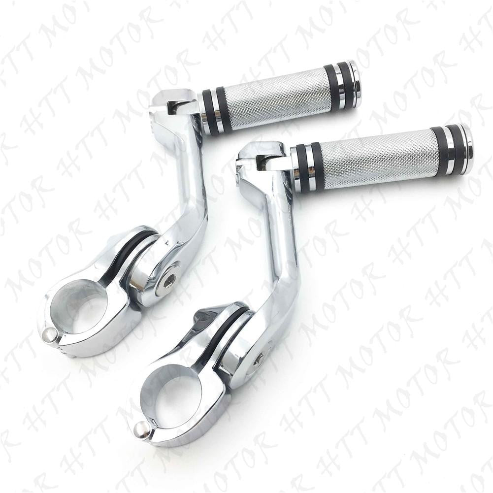 Chrome 5" Long Foot Peg Kit 1.25" Engine Guard For SuperLow 1200T XL1200T