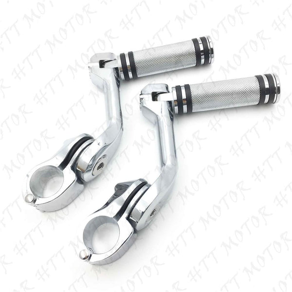 Chrome 5" Long Foot Peg Kit 1.25" Engine Guard For SuperLow 1200T XL1200T