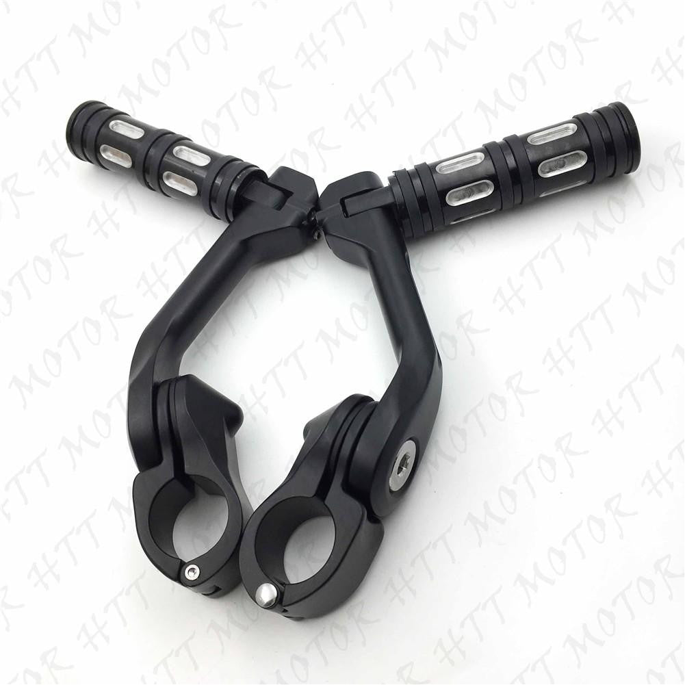 Black 5" Long Foot Peg Kit 1.25" Engine Guard For Suzuki BOULEVARD M90 M50Z