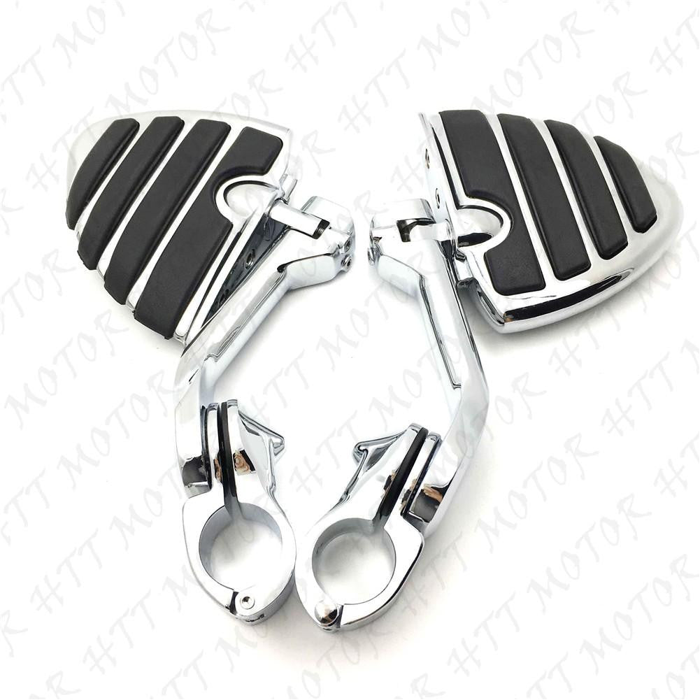 Chrome 5" Long FootPeg Kit 1.25" Engine Guard For Kawasaki VULCAN VN400 VN800