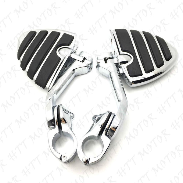 Chrome 5" Long FootPeg Kit 1.25" Engine Guard For Kawasaki VULCAN VN400 VN800