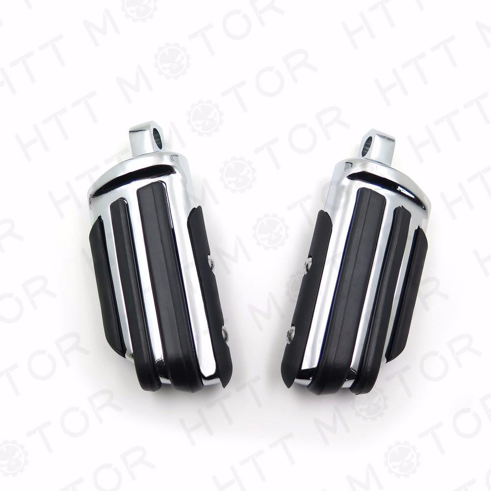 Finestmotor Chrome Skull Foot Pegs For Harley Davidson Softail Dyna Glide Sportster