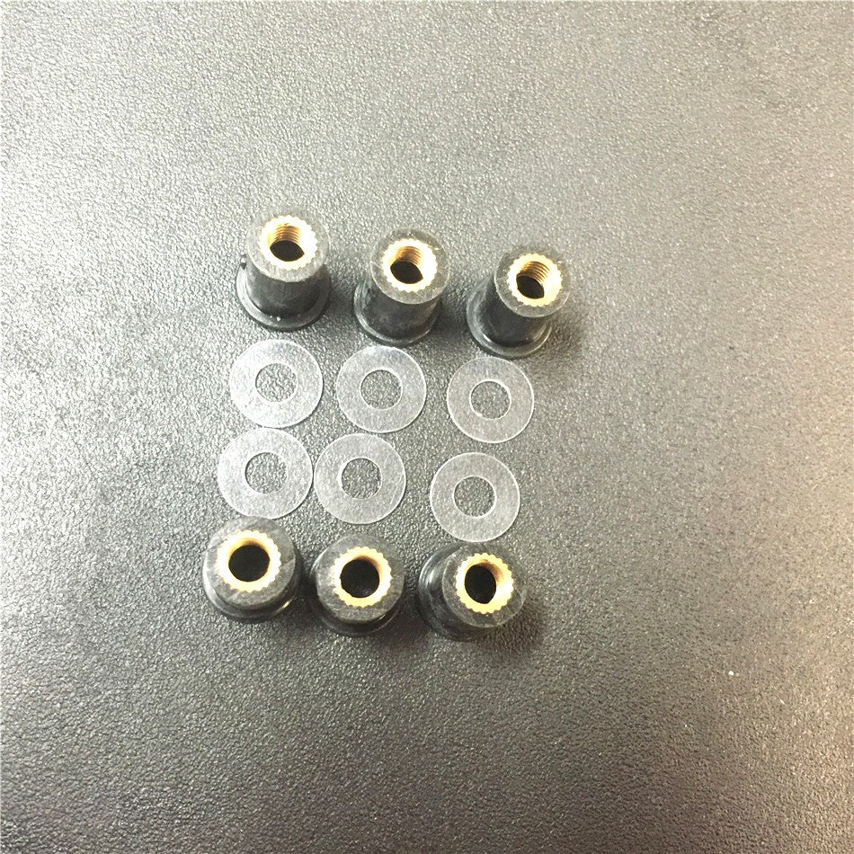 Universal Fit Chrome Motorcycle Spike Bolts (Windscreen, Fairings, License Plate) 6PCs with Mounting Part Honda Yamaha Kawasaki Suzuki Triumph Ducati Windshield Hardware