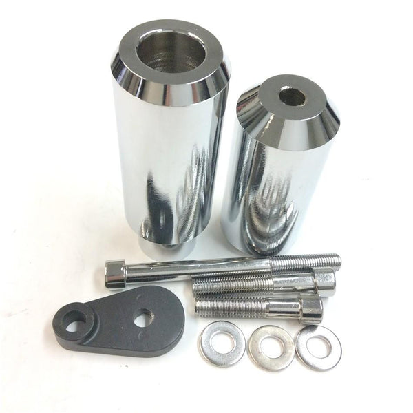 HTT Motorbike No Cut Frame Slider Crash Protector For 2005 2006 Kawasaki Zx-6R Zx-6Rr 636 Chromed