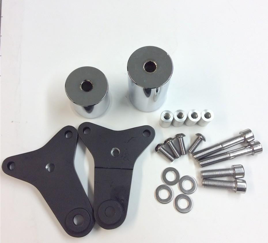 HTT Motorbike Chromed No Cut Frame Slider Crash Protector For 2011-2020 Suzuki Gsxr 600/750