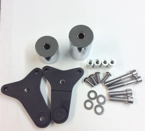 HTT Motorbike Chromed No Cut Frame Slider Crash Protector For 2011-2020 Suzuki Gsxr 600/750