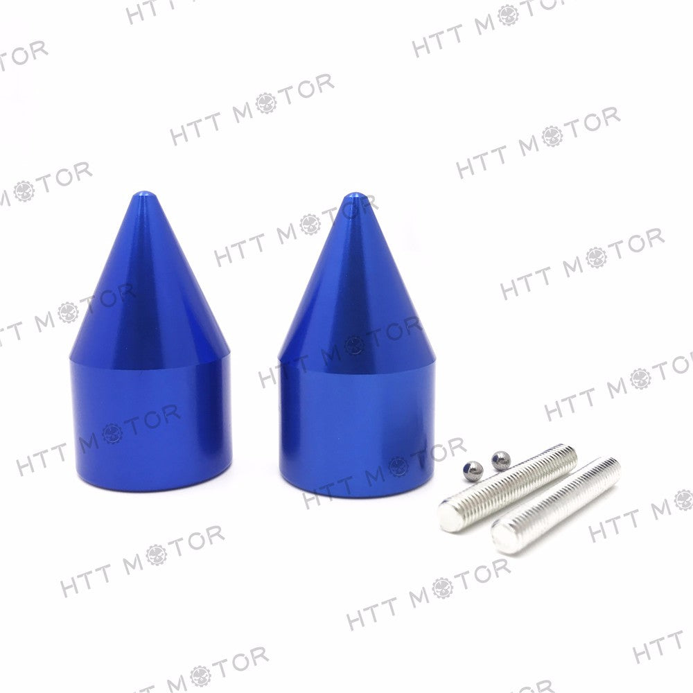 HTTMT- Blue Spike Bar End For Suzuki GSXR600 700 96-13/GSXR1000 01-13/GSX1300R 99-12