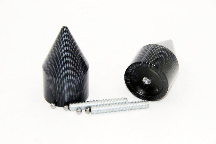 Carbon Spike Bar Ends Hand Grip Handlebar End Caps For Suzuki GSXR 750 1996-2013