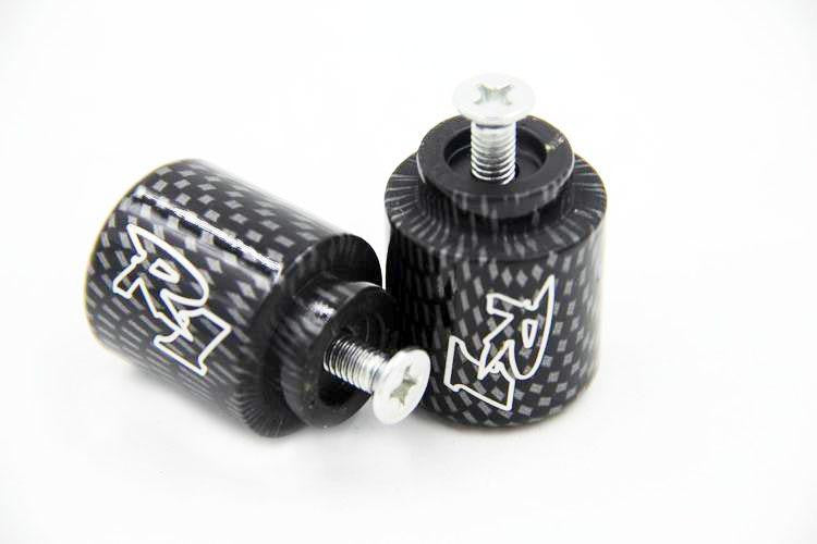Carbon For Yamaha "R1" Engraved Bar Ends Weights Sliders - YZF-R1 (1998-2012)