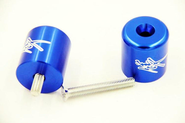 BLUE Hand Bar End For 1999-2012 2011 Suzuki GSXR 600 750 1000 GSX1300R Hayabusa