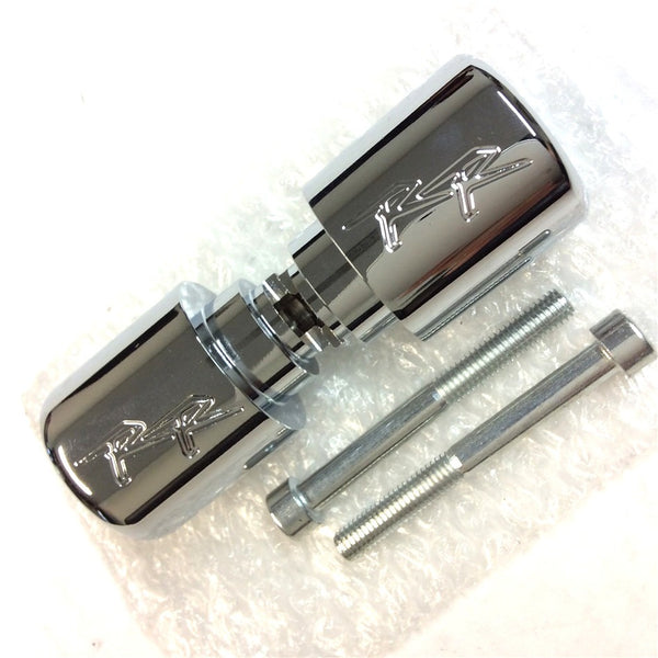 HTT Motorcycle Chromed RR Logo Bar Ends Honda Super Blackbird CBR1100XX Honda CBR 1000 RR 2004-2008 Honda CBR 600RR 2003-2013 Honda CBR 600 F1/F2/F3/F4/F4I 1987-2006 etc. See description for detail