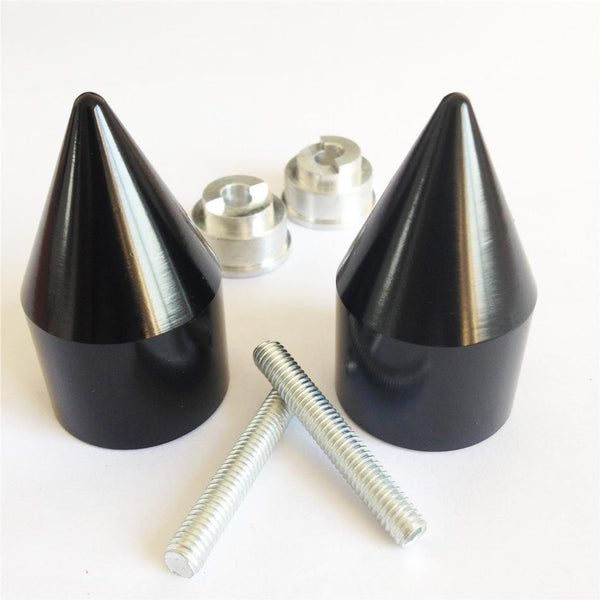 Black Spike Bar Ends Hand Grip Handlebar End Caps For Honda CBR 600RR 2003-2013