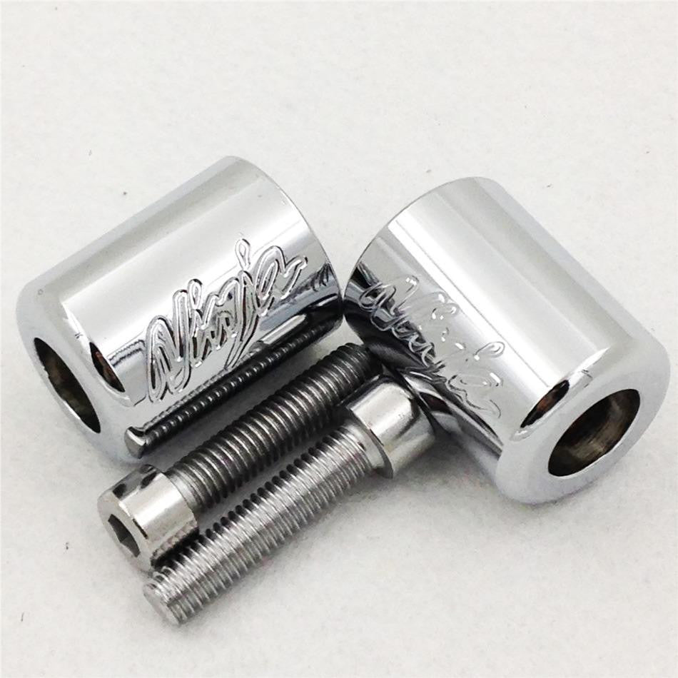 Bar Ends For Kawasaki Ninja Ex250 Ex500 Ex650R Zx6R-636 Zrx1100 Zzr1200 Black