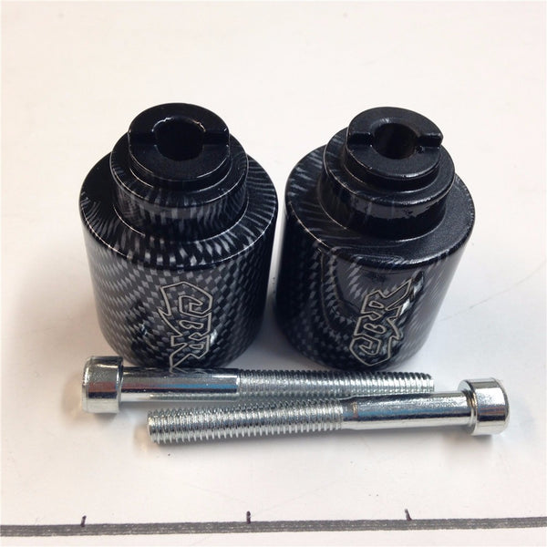 HTT Motorcycle Carbon CBR Logo Bar Ends Honda Super Blackbird CBR1100XX Honda CBR 1000 RR 2004-2008 Honda CBR 600RR 2003-2013 Honda CBR 600 F1/F2/F3/F4/F4I 1987-2006 etc.