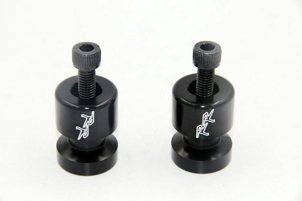 HTT Black Swingarm Spools "Hayabusa" Engraved Logo 8mm For Suzuki GSX 1300R Hayabusa 1999-2016/ GSF1250S Bandit 2007-2009/ GSX 1300BK B-King 2008-2011