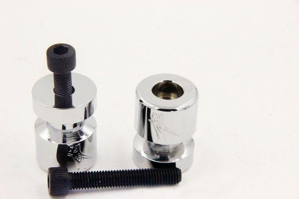 HTT Chrome Swingarm Spools "Hayabusa" Engraved Logo 8mm For Suzuki SV650S 1999-2009/ TL1000R 1998-2003/ TL1000S 1997-2001