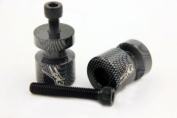 HTT Carbon Fiber Swingarm Spools "Hayabusa" Engraved Logo 8mm For Suzuki GSX 1300R Hayabusa 1999-2016/ GSXR 1000 2001-2012/ GSXR 1100 1992-1998/ GSXR 600 1992-2011