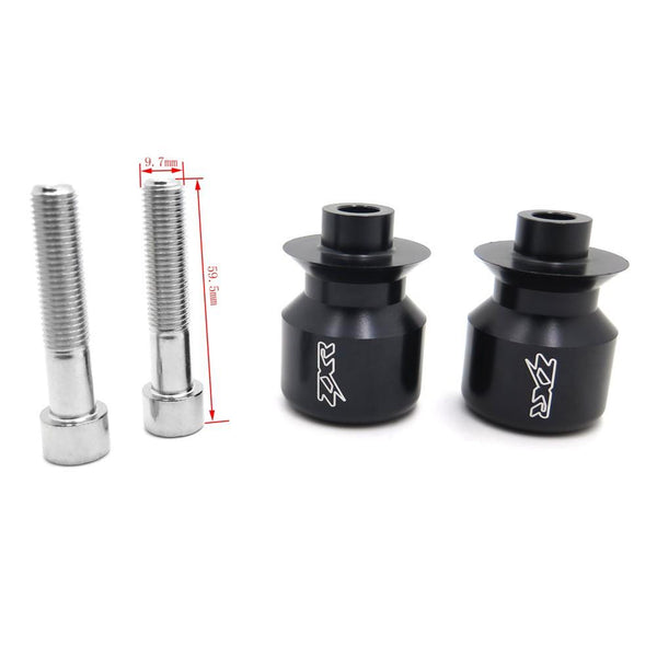 Black 10mm Swingarm Spools For Kawasaki Ninja 250R 650R Zx 6R 9R 10R 12R 14R Zzr