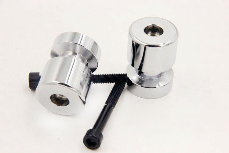 HTT Chrome Flat Swingarm Spools No logo 6mm Thread For Yamaha R6 YZF-R6 1998-2013 /Yamaha VMAX (All Years)/ Triumph Daytona 675 2006-2012