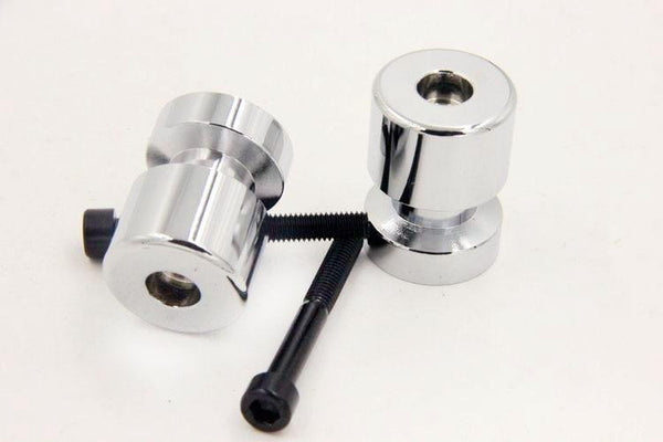 HTT Chrome Flat Swingarm Spools No logo 6mm Thread For Yamaha R6 YZF-R6 1998-2013 /Yamaha VMAX (All Years)/ Triumph Daytona 675 2006-2012