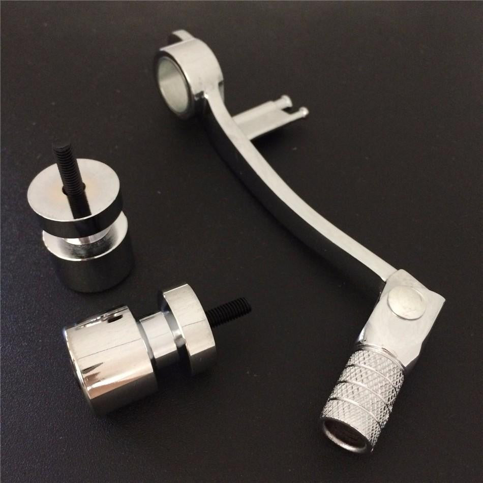 Chromed Brake Pedal Levers / Swingarm Spools Slider for 2007 2008 Yamaha YZF-R1