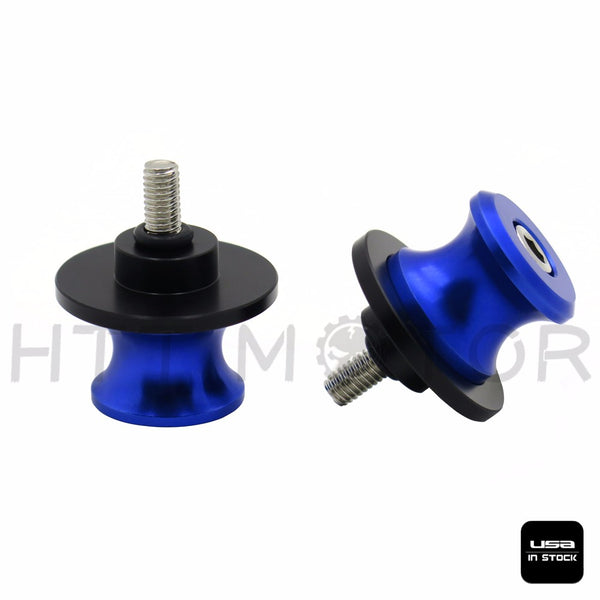 HTTMT- 6mm - Universal CNC Swingarm Stand Spools Slider for Yamaha Aprilia Triumph Blue