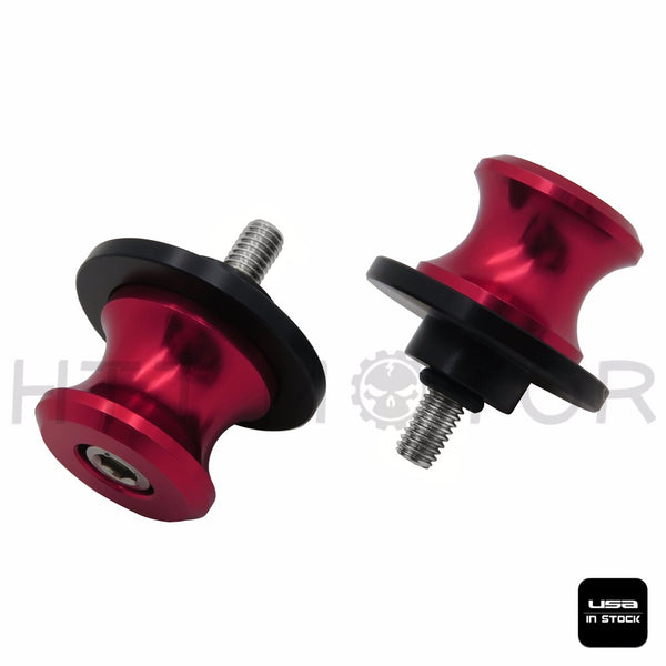 HTTMT- 6mm CNC Rear Bike Stand Swingarm Spools for Aprilia Ducati Yamaha MT-01 FZ6R Red