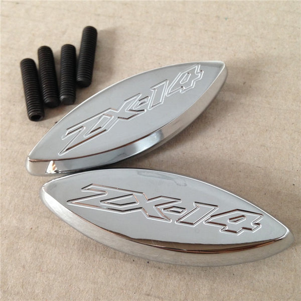 Mirror Block Off Base For 2006-2009 Kawasaki Ninja Zx-14 Zx-14R Zx1400 Chrome