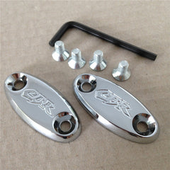 Mirror Block-Off Plates For Honda CBR 600 F4/F4i, 900RR, 929, 954, 1000RR (Chrome)