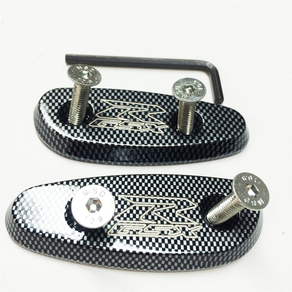 Mirror Block Off Base Plates For Suzuki Gsxr 600 750 1000 Gsx-R 2001-2004 Carbon
