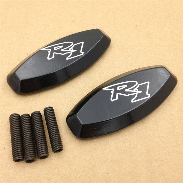 Mirror Block Off base Plates for 1998 1999 Yamaha R1 YZF-R1 YZFR1 Black