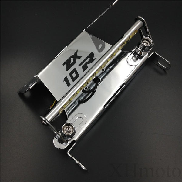 HTT Chrome LED light Fender Eliminator Tidy Tail "ZX10" Logo For 2004-2006 Kawasaki Ninja Zx10R Zx-10R