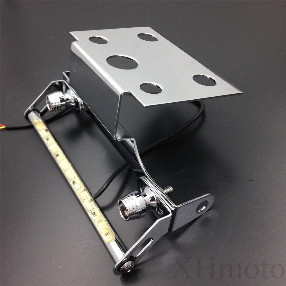 HTT Chrome LED light Fender Eliminator Tidy Tail No Logo For 2003-2009 Yamaha Yzf R6S Yzfr6S Yzf-R6S (Fit S Modek Only)